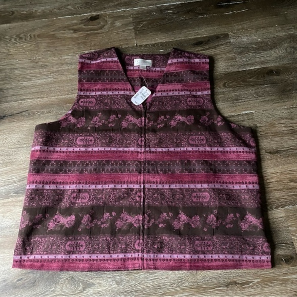 CJ Banks Vest Women’s Size 2X Full Zip Front New With Tags